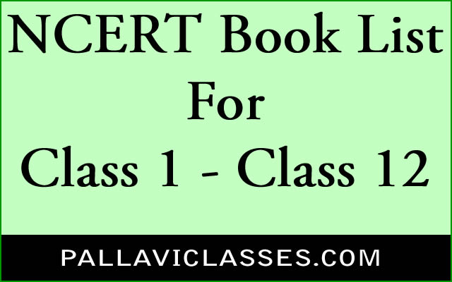 NCERT Book List For Class 1 - Class 12